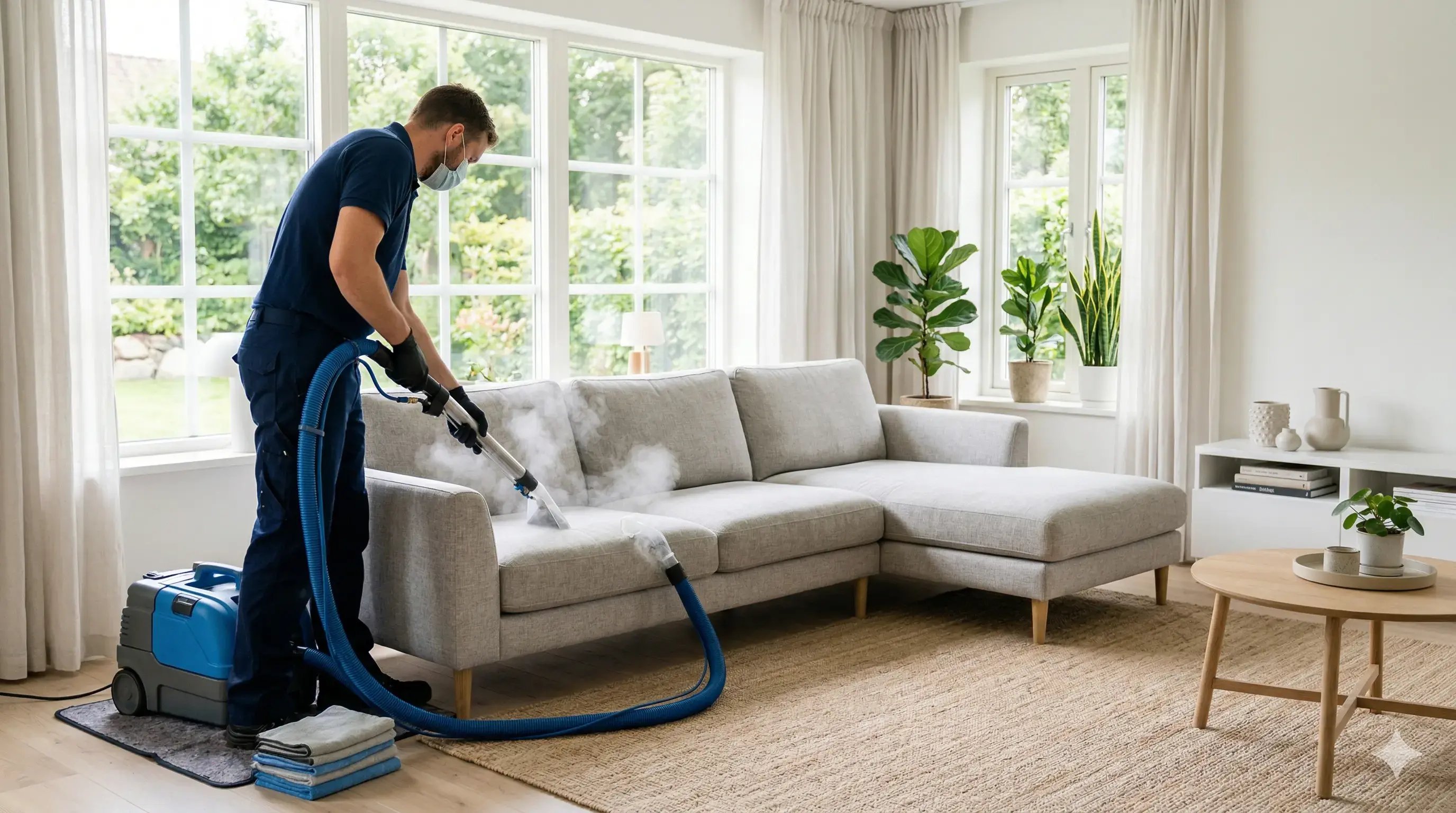 Professional upholstery cleaning removes allergens, pet odors, and deep-set stains that regular vacuuming can't reach.