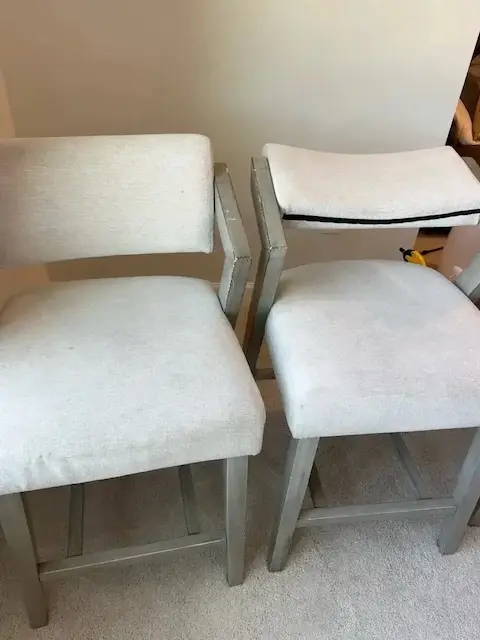 Dining chair upholstery restored after Velvo fabric cleaning service in Fort Mill SC